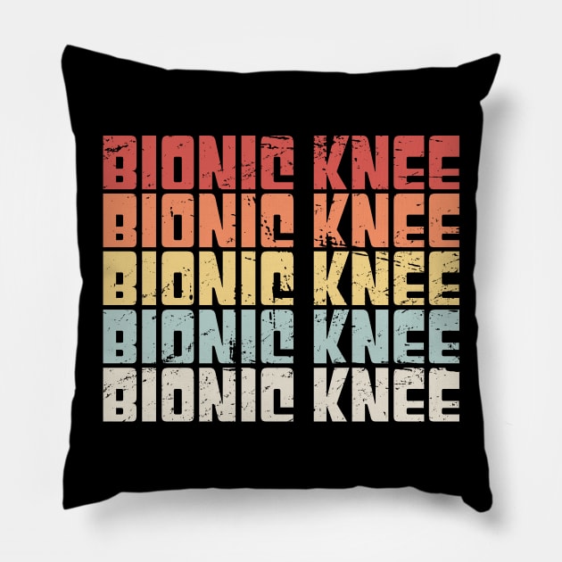 Retro Bionic Knee | Joint Replacement Knee Surgery Pillow by MeatMan