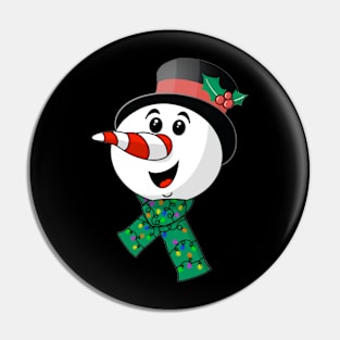 Candy Cane Snowman Pin