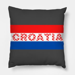 Croatia Flag Colors Pillow