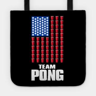 Beer Pong American Flag T shirt 4th of July  Merica USA T-Shirt Tote