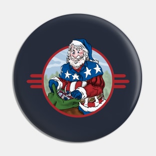 Patriotic Santa Pin