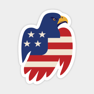 American eagle in vintage flag design Magnet