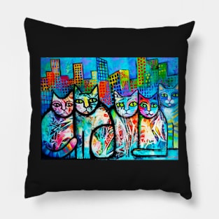 Urban Cats 2 Pillow