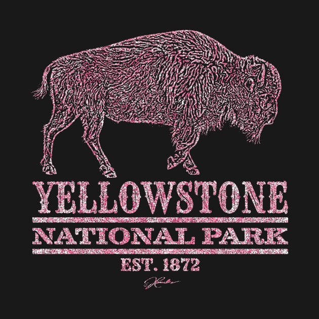 Yellowstone National Park Walking Bison by jcombs