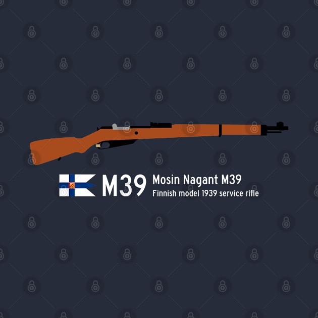 Finnish M39 Mosin Nagant M39 Historical Finnish model 1939 service rifle white by FOGSJ