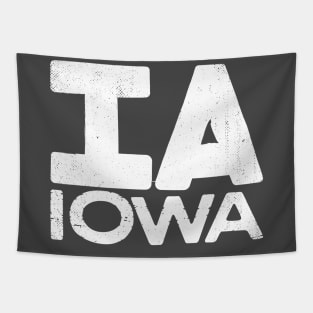IA Iowa State Vintage Typography Tapestry