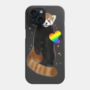 Cute red panda love magic Phone Case