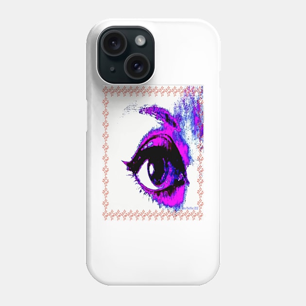 Pop Art Digital Eye Phone Case by Kater