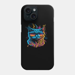 cool cat in sunglasses Phone Case