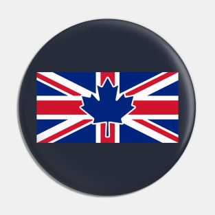 Canada - U.K. Flag Mashup 2 Pin