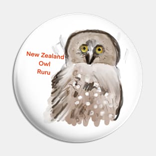 New zealand owl Ruru Pin