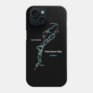 Route Map of Scotland's Hebridean Way Phone Case