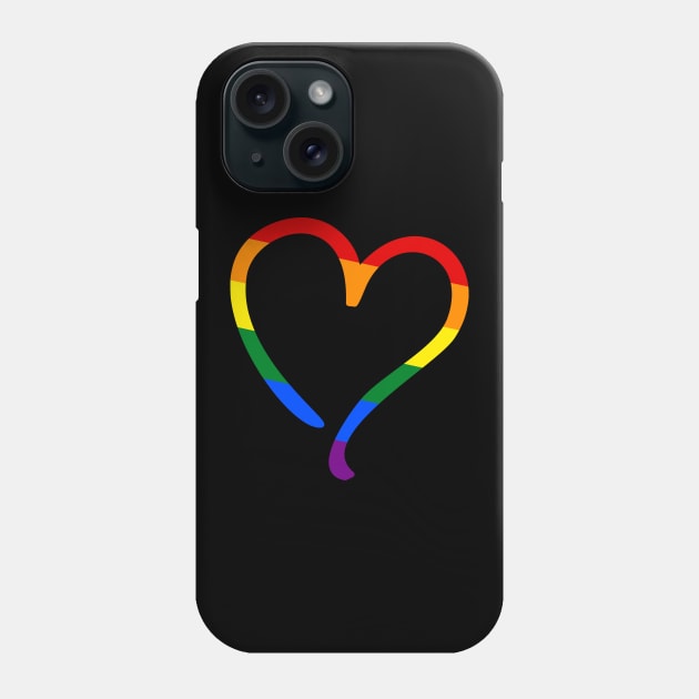 Pride Flag Heart Phone Case by valentinahramov