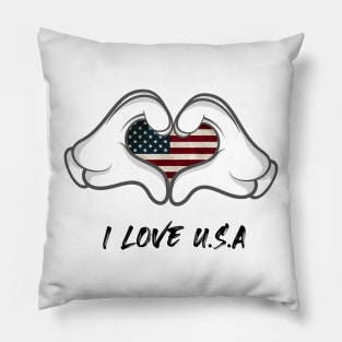 i love usa Pillow