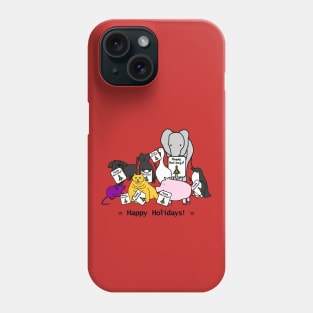 Happy Holidays from these Cute Christmas Animals Phone Case