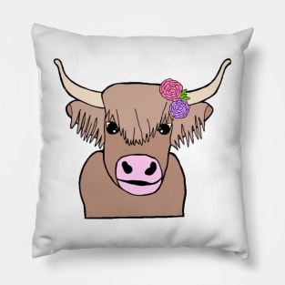 Highland cow Pillow