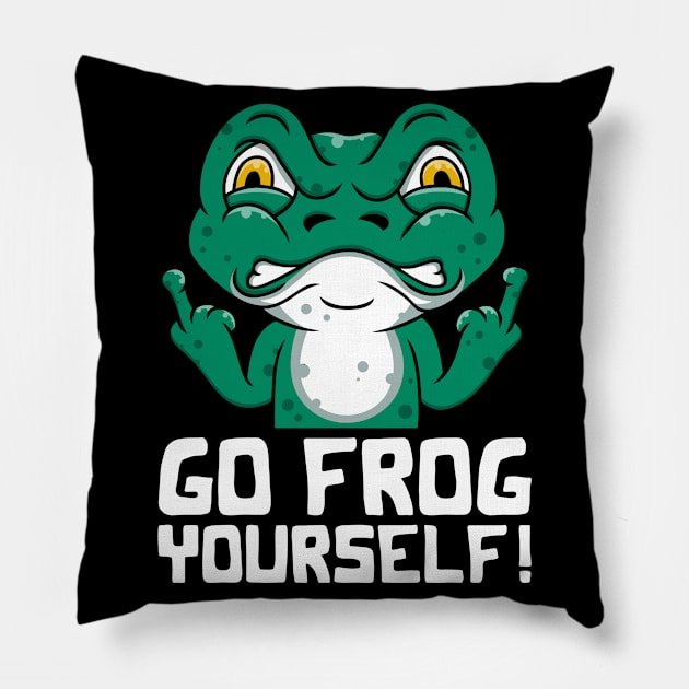 Funny Frog Go Frog Yourself! Gift Pillow by Alex21