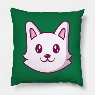 Cute Dog Face Cartoon (4) Pillow