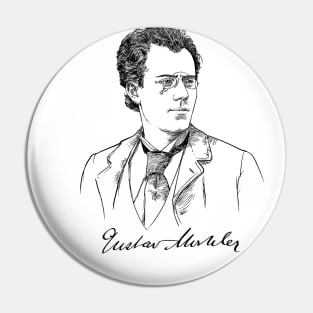 Gustav Mahler, Austrian composer, conductor. Music Pin