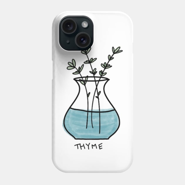 Thyme bundle in vase Phone Case by JuneNostalgia