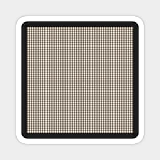 Gingham Pattern - Taupe Magnet