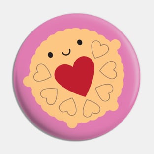 Kawaii Jammie Dodger Biscuit Pin