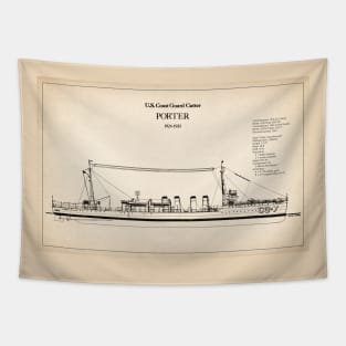 United States Coast Guard Cutter Porter cg-7 - SD Tapestry