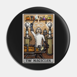 The Magician Tarot Card Halloween Dr Frankenstein Mad Scientist Funny Horror Pin