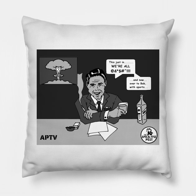 Apocalypse News Pillow by The Apocalypse (Out)Post