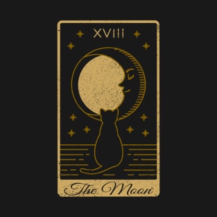 Tarot Card - The Moon - Occult Gothic Halloween T-Shirt