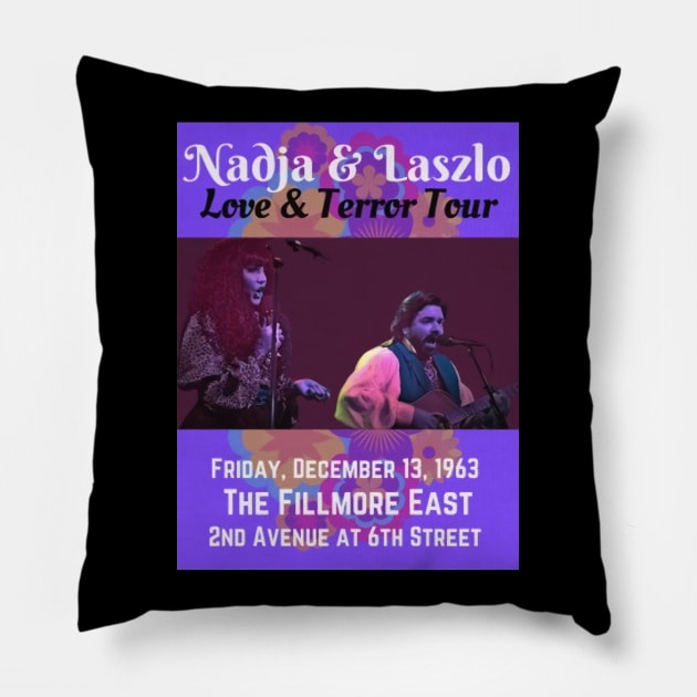 Nadja and Laszlo Love and Terror Tour Pillow by ramdakoli