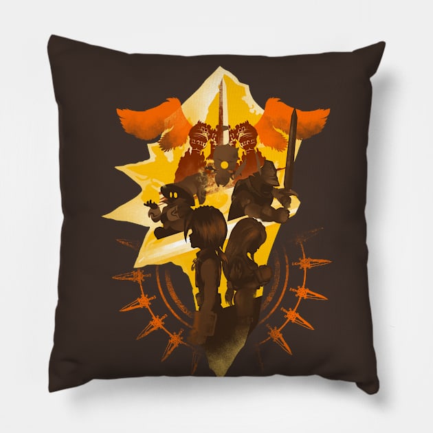 Gaia and the Gang Pillow by plonkbeast