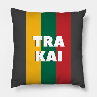 Trakai City in Lithuanian Flag Vertical Pillow