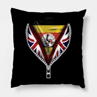 Ugandan Flag  Uganda Flag zipped British Flag - Gift for Ugandan From Uganda Pillow