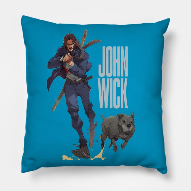 john wick and the team Pillow by masbroprint