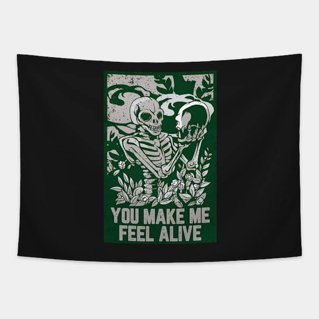 You Make Me Feel Alive - black Tapestry by Uwaki