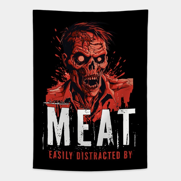 Easily Distracted By Meat Tapestry by PaulJus