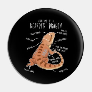 Bearded Dragon Lizard Reptile Anatomy Pin