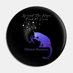 Alzheimer Awareness Spread The Hope Find A Cure Gift Pin