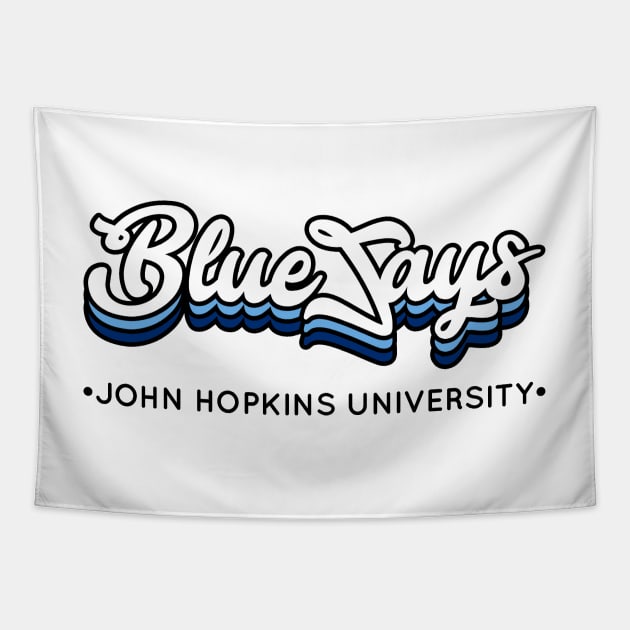 Blue Jays - John Hopkins University Tapestry by Josh Wuflestad