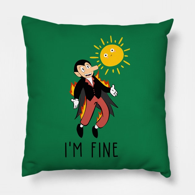 funny vampire Pillow by teemarket