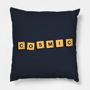 Cosmic Scrabble Letters Pillow