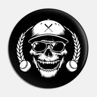 Baseball Skull - Skeleton Pin