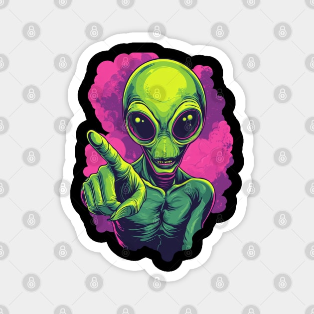 Cosmic Command: The Pointing Alien Magnet by Steve