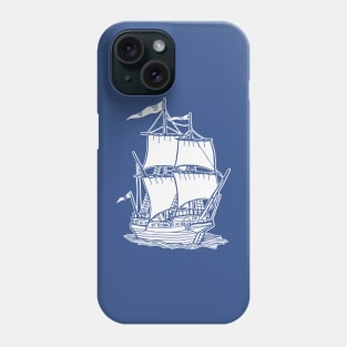 White Sailing Ship Phone Case