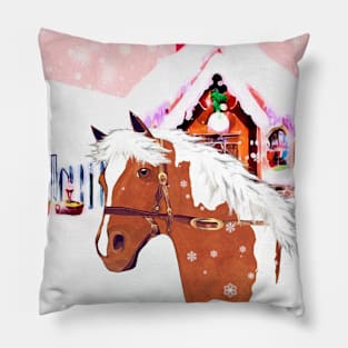 Horse Lovers Christmas Decoration Pillow