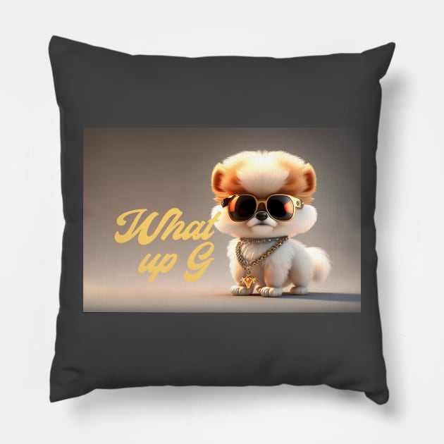 Bling swag puppy Pillow by Situla