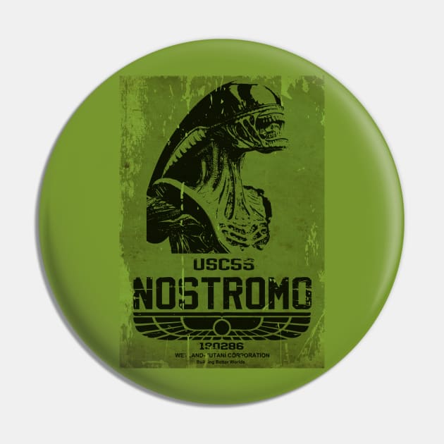 Nostromo Xenomorph Pin by CTShirts