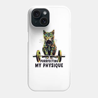 Gym, Workout or Fitness Gift Funny Cat in a Gym Phone Case