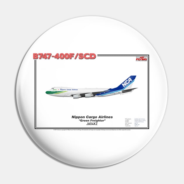 Boeing B747-400F/SCD - Nippon Cargo Airlines "Green Freighter" (Art Print) Pin by TheArtofFlying